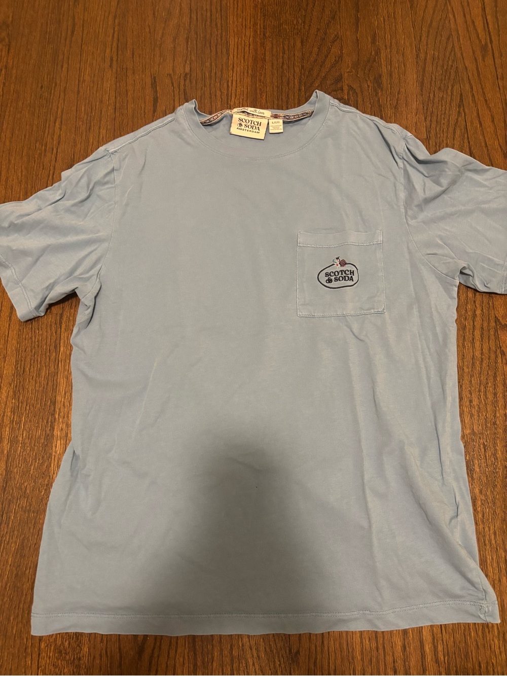Scotch & Soda Pale Blue Pocket Short Sleeve Tee